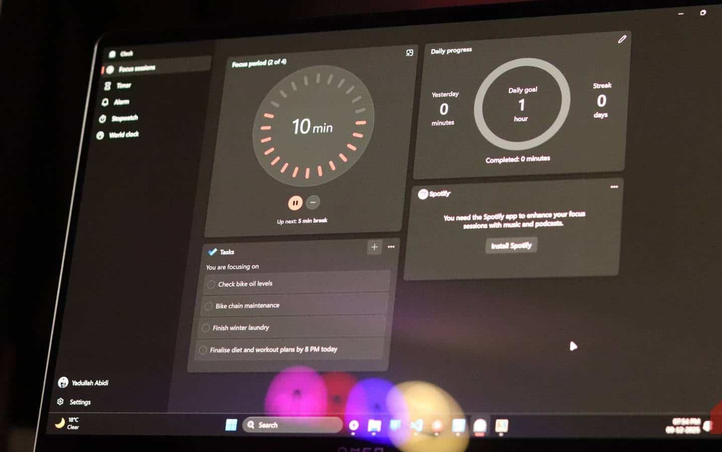 Windows 11: Режим фокусировки автоматически блокирует отвлекающие факторы.