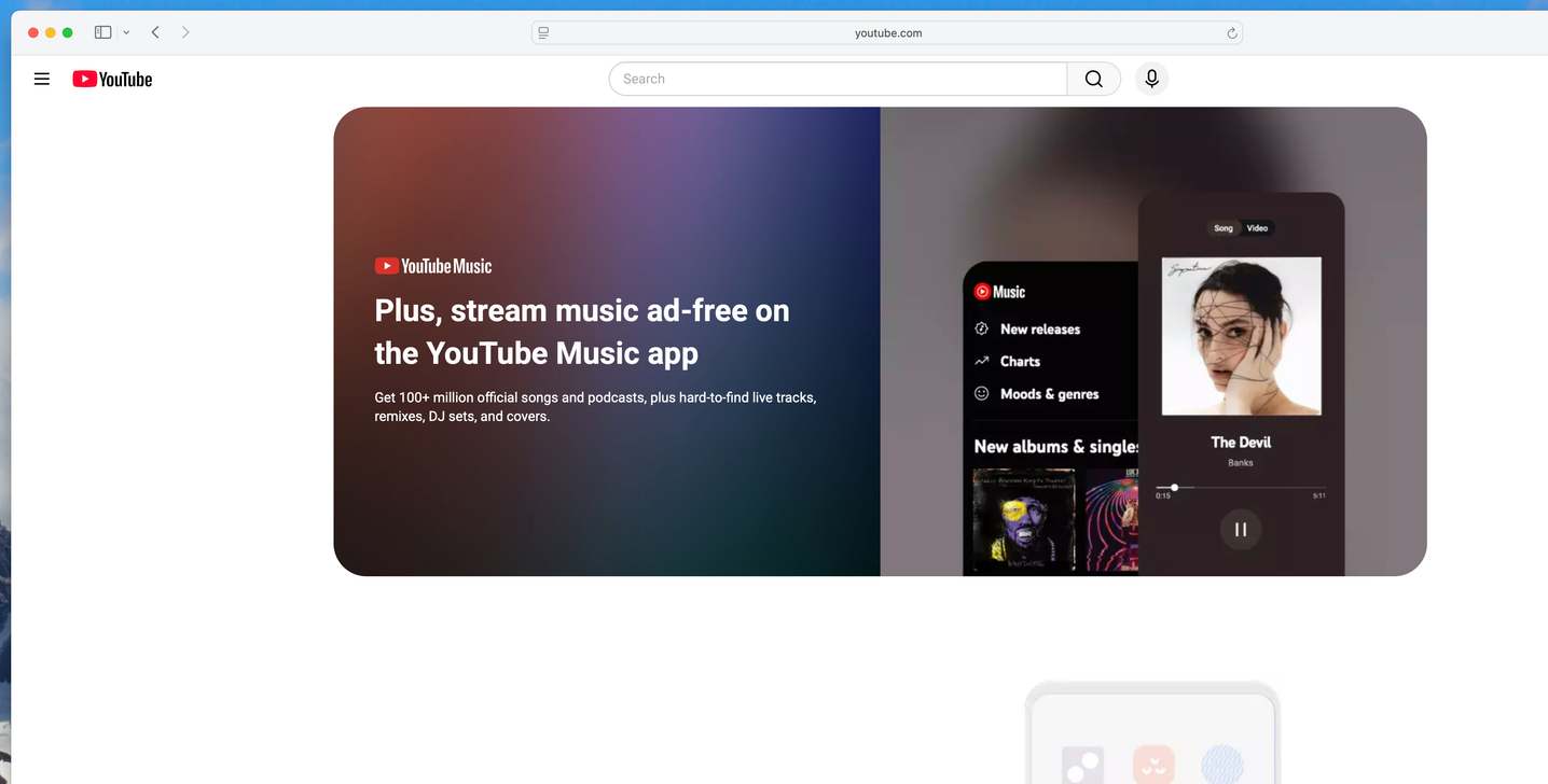 عرض YouTube Music