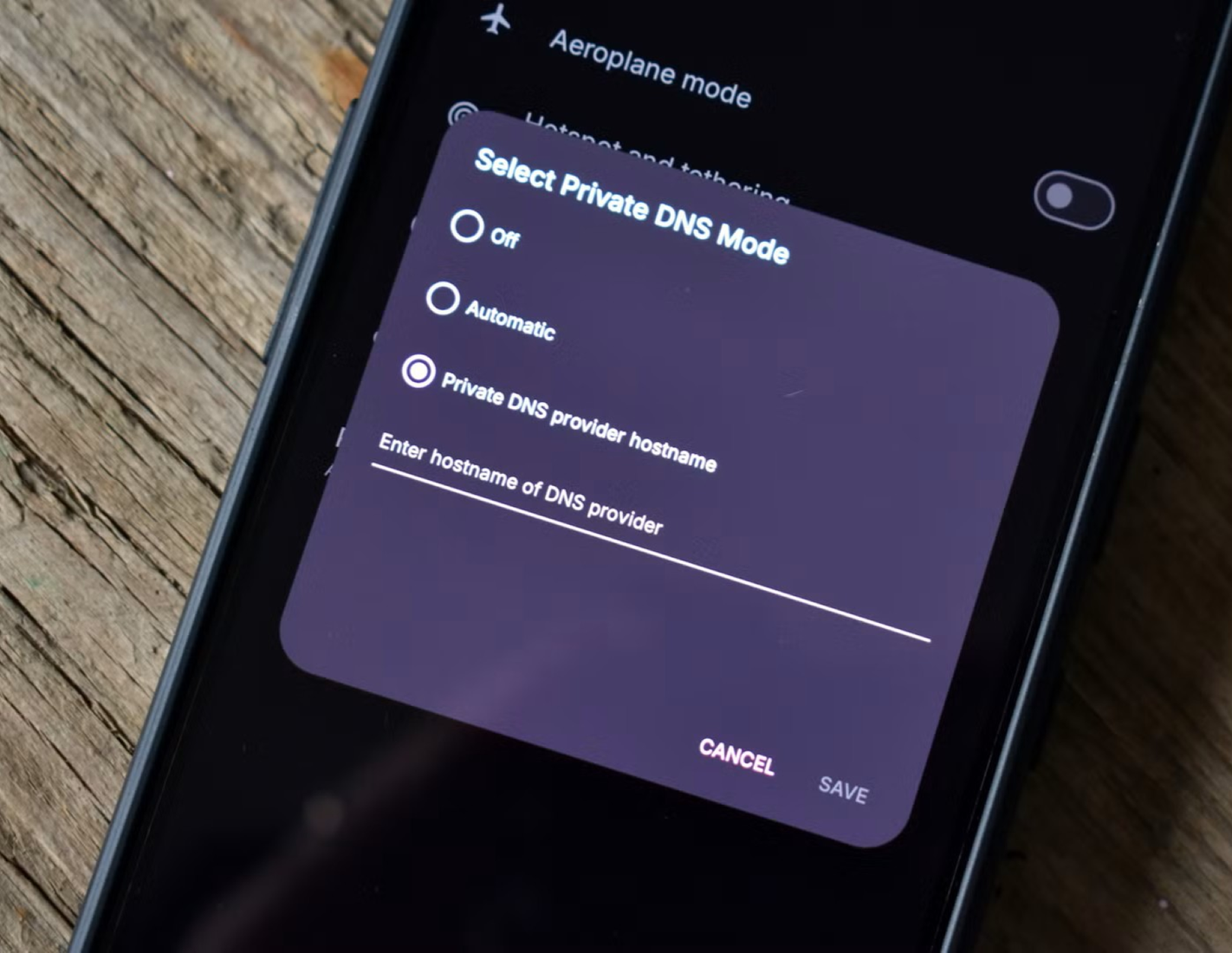 Ρυθμίσεις ιδιωτικού dns σε smartphone Android