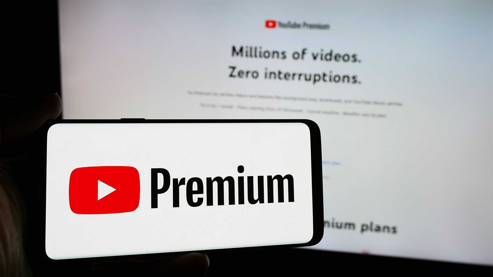 Logo YouTube Premium na telefonie