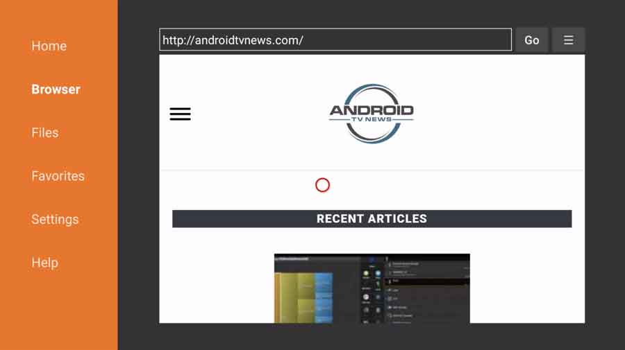 Downloader-Browser für Android TV