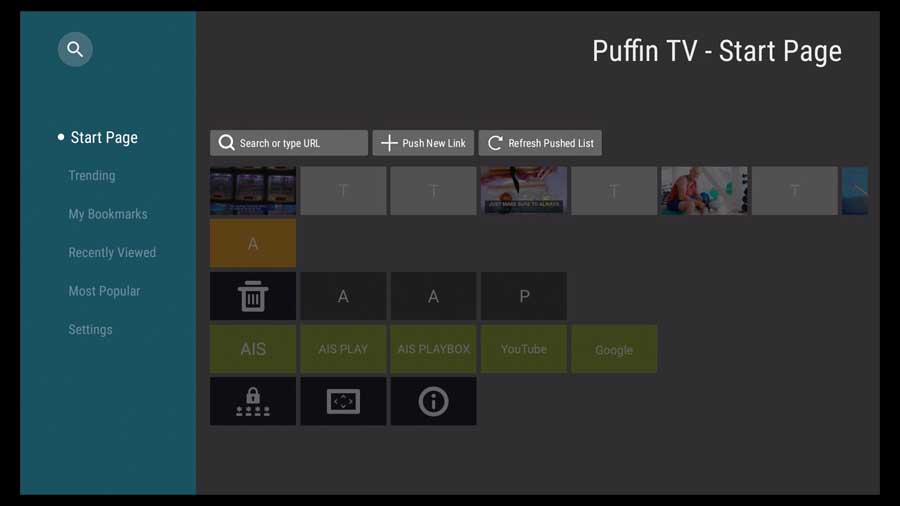 Puffin-Browser für Android TV