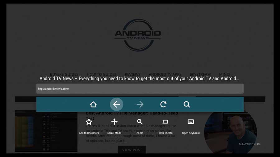Puffin-Browser für Android TV