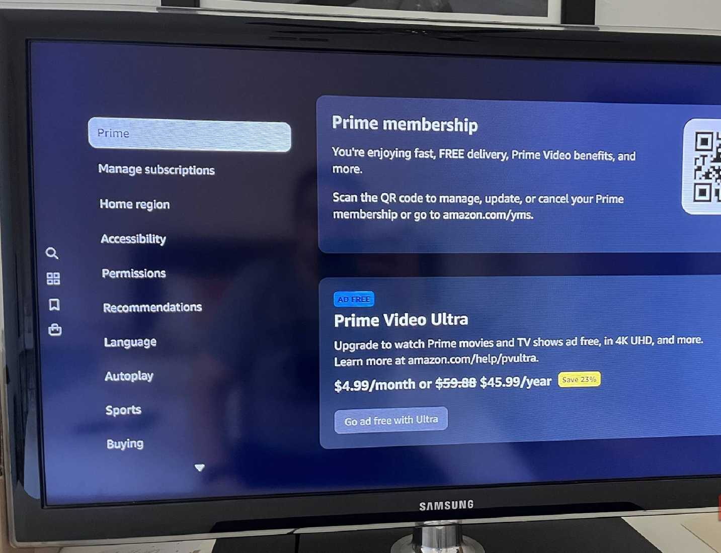 التسجيل في Prime Video Ultra ضمن Prime Video