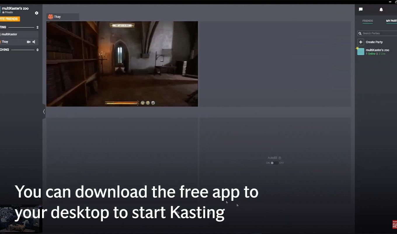 Guarda film insieme online usando Kast
